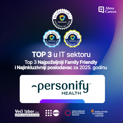 Personify Health tri priznanja TOP 3 – u IT sektoru, Family Friendly i Najinkluzivniji poslodavac