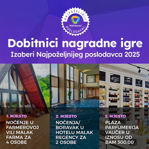 Dobitnici nagradne igre - Izaberi najpoželjnijeg poslodavca 2025